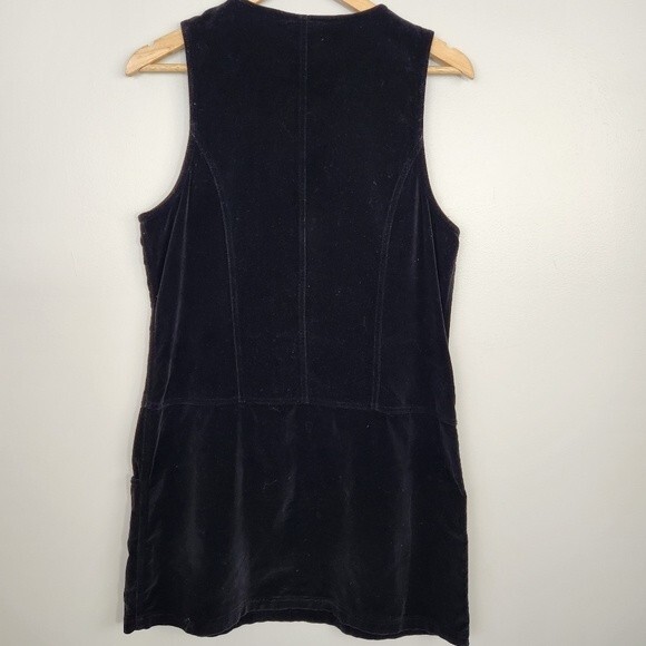 VTG Velvet Black 90s Y2K Jumper Womens Size 10/8 Silver Zip Front Holiday - Picture 7 of 11